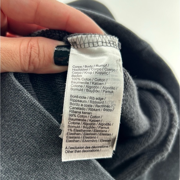 Lacoste Half Zip Lightweight Interlock Sweatshirt Dark Gray Cotton Mens M 4 - Picture 12 of 15